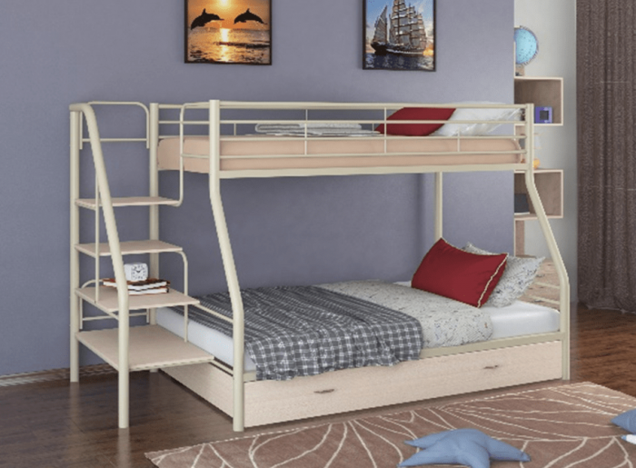 Двухъярусная кровать Толедо-1Я (Слоновая кость)