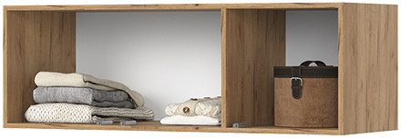 Хелен АН 03 Антресоль 1200 (1200х400х460) серый графит/дуб крафт золото