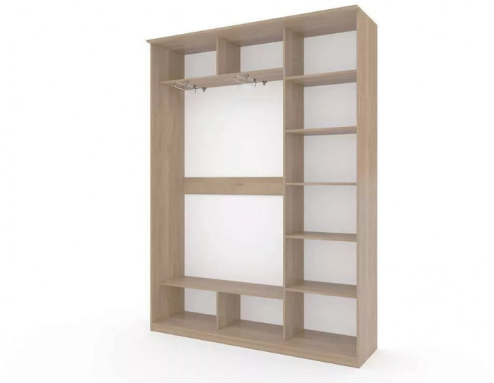 Шкаф купе Модерн 1776х450 3-х дверный 2-х секционный зеркальный ясень