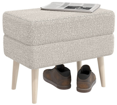 Банкетка 6-5138ТКШсв.серый Тифани, ткань светло-серая