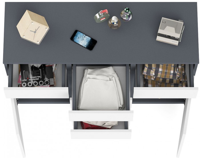 Мори Комод МК1200.4, графит/белый