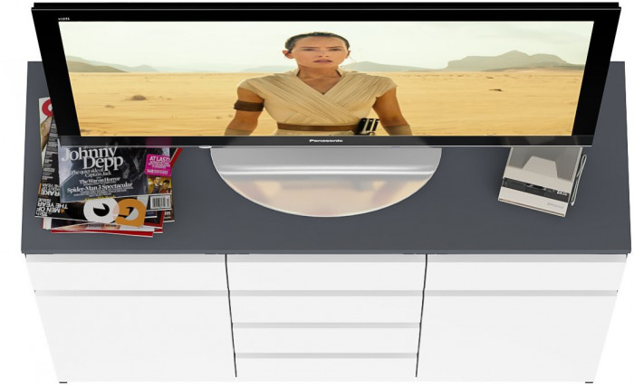 Мори Комод МК1200.4, графит/белый