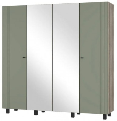 "Олива" ШК-13 Шкаф 4-х створчатый Дуб каньон/МФ12 эвкалипт софт