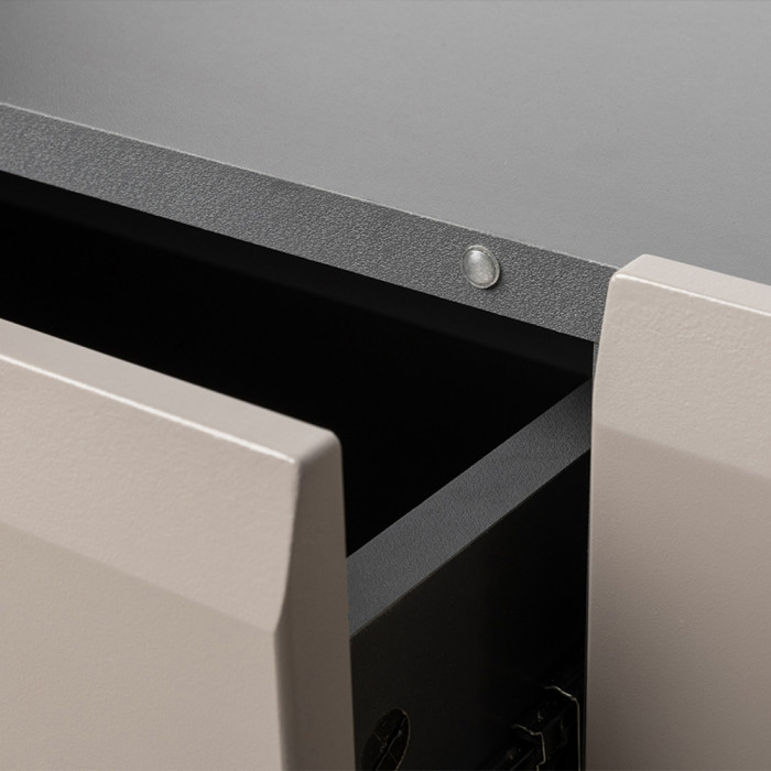 Сидней 13.63 + 13.63 Тумба под ТВ, корпус: антрацит/фасады: МДФ веллюто капучино