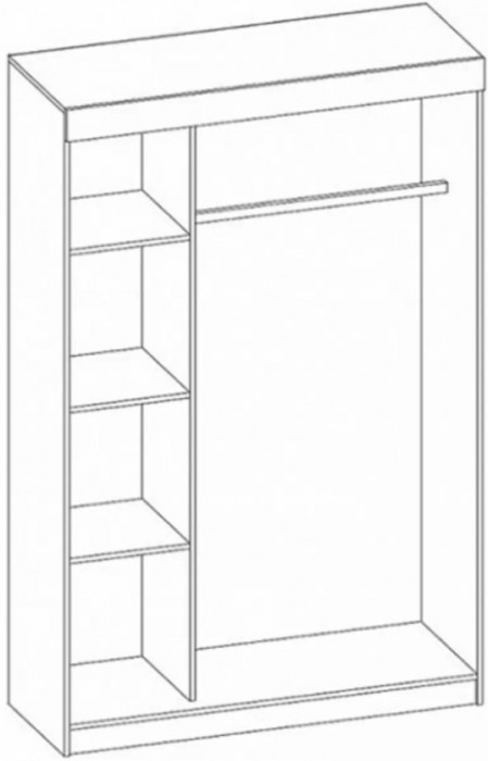 Басямиф Шкаф-купе (Венге / дуб беленый)