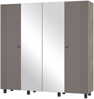 "Олива" ШК-13 Шкаф 4-х створчатый Дуб каньон/МФ14 Муссон софт