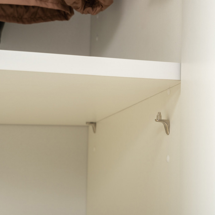 Октава Прихожая 10, белый шагрень/дуб крафт золотой/фасады МДФ белый шагрень