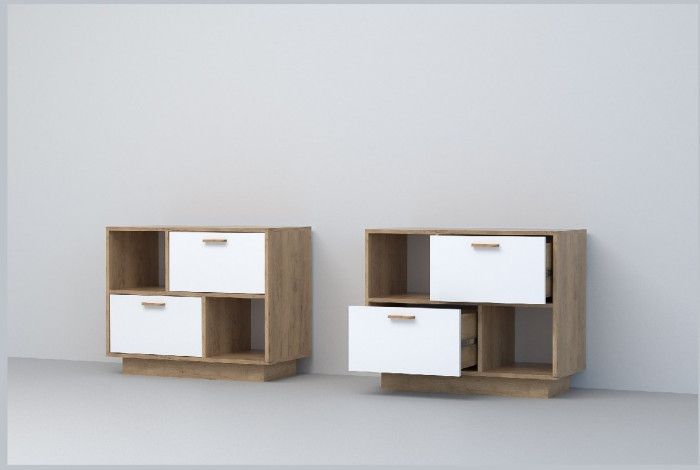 Эго Тумба Т-1 ПД (Глянец Белый/Дуб Крафт Золотой)