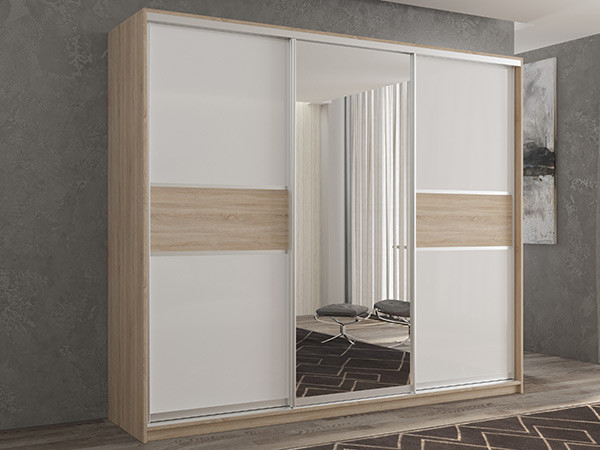 Шкаф-купе Кааппи 10 Сонома Светлый 180х45х230 см