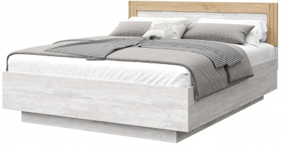 Кровать 90х200 с щитовым основанием "Каен" - Ледяное дерево/Артизан