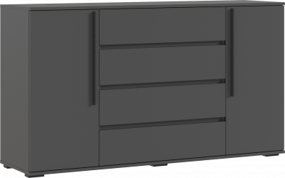 Норд Комод 2 двери 4 ящика (1600), Графит