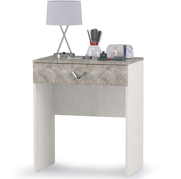 Амели Стол туалетный 12.48, цвет шёлковый камень/бетон чикаго беж, ШхГхВ 65х41х75 см.