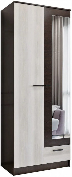 Адель Шкаф 0,8 + полки, Венге/лоредо