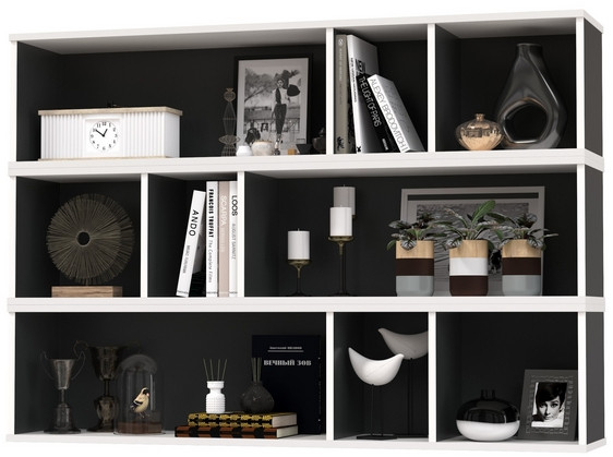 Сидней 15.57 Полка 3 штуки, белый/чёрный