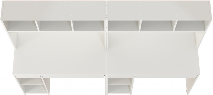 компьютерный стол Комфорт 12.77F + компьютерный стол Комфорт 12.77F, белый шагрень