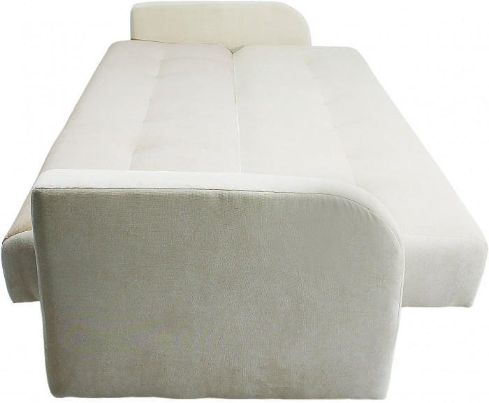 Раскладной диван-кровать, прямой, книжка, цвет бежевый, велюр, Лондон Люкс 140