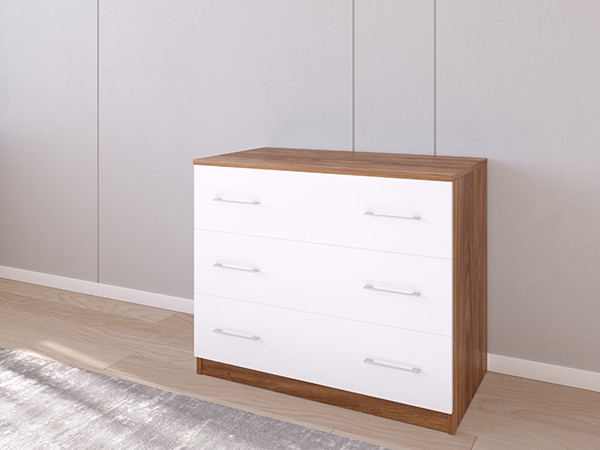 Комод 01/23 90х50х75 Морское Дерево Винтаж/Белый