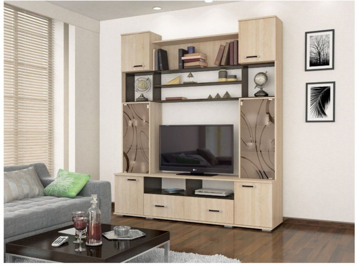 Гостиная Оскар-18 ОГЦС-1 сонома/венге