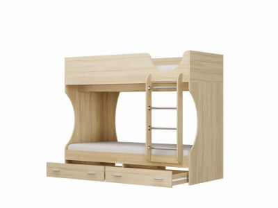 Кровать двухъярусная Д2 дуб сонома