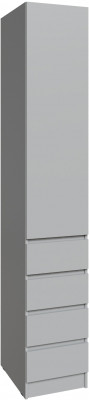 Шкаф Мадрид (0,4) с 4 ящ. без ручек, Камень серый