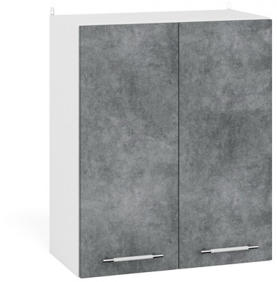 Кухня Мебель--24 ШВ600 Шкаф 60 см., цвет корпус белый/фасад МДФ бетон лофт графит, ШхГхВ 60х32х72 см.