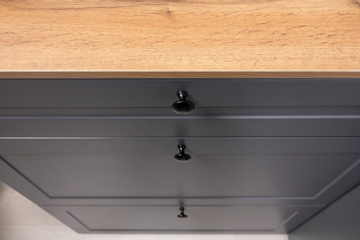 Остин Прихожая 05, серый графит/дуб крафт золотой