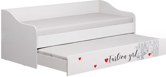 Вега NEW Girl Кровать выдвижная (Белый / Белый глянец)