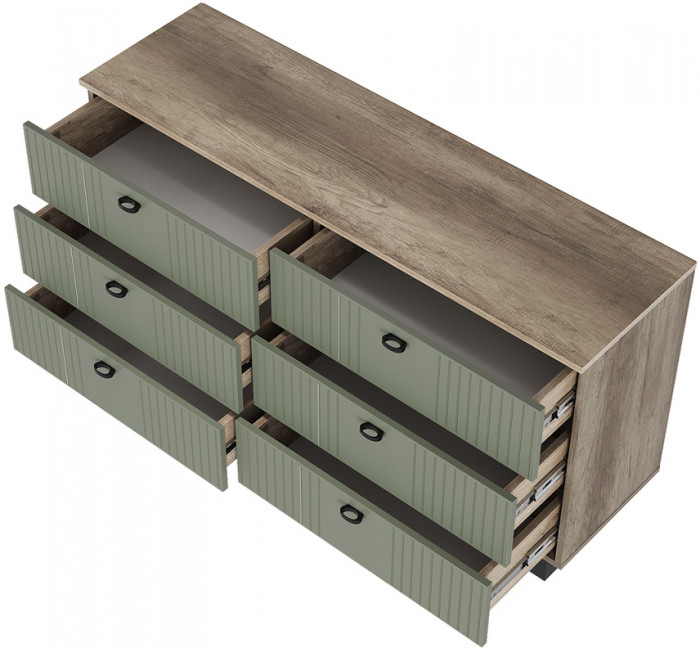 Комод "Олива" КМ-04 Дуб каньон/МФ12 Эвкалипт