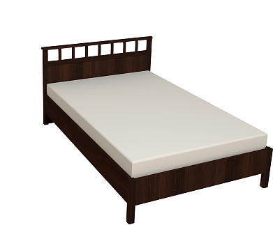 Кровать с ортопедическим основанием (металл) Sherlock 48 Люкс 140х200, орех