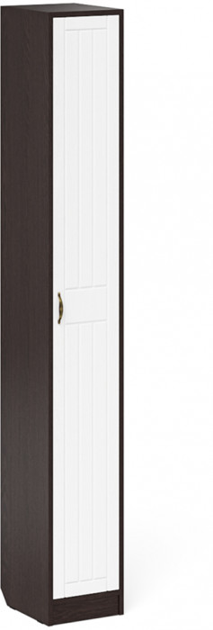 Прихожая П-6 Компоновка № 20, цвет венге/фасады МДФ белое дерево фрезеровка прованс, ШхГхВ 90х35х210 см., универсальная сборка