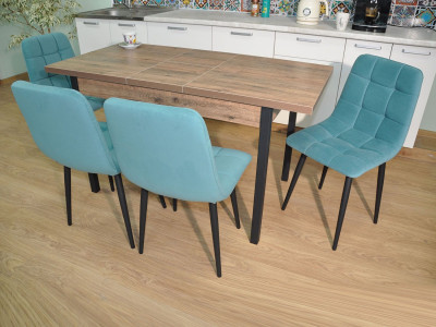 Обеденная группа Колорадо / Стул Х 4 шт. / Веллингтон/черный / бид 15