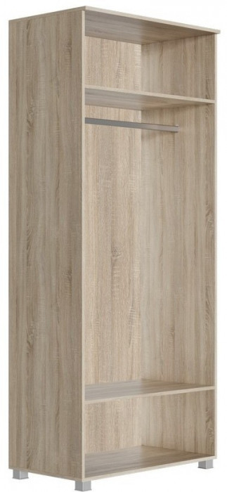 Стиль МАДЛЕН Шкаф 2-х створчатый (Сонома светлая, Ясень белый/Золото)