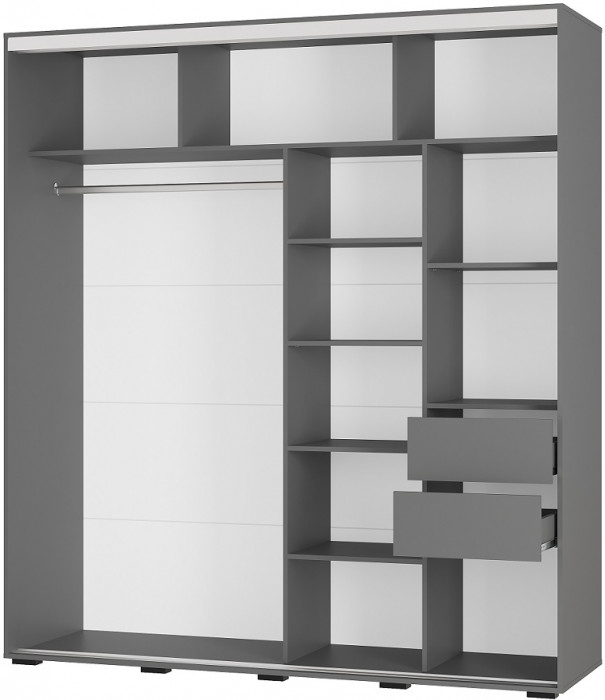 Шкаф-купе Крафт-6, Графит