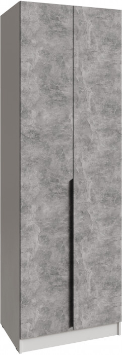 Шкаф Мадрид (0,75) с полками без зеркала, Белый/Ателье светлое