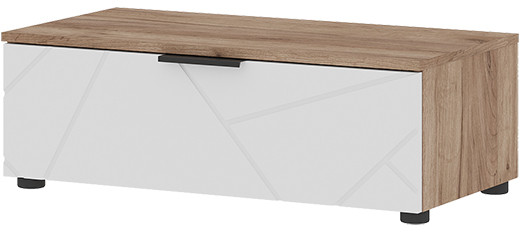 ОРЕГОН ТБ 01 Тумба 800 (800х275х400) Фасад МДФ БЕЛЫЙ СУПЕРМАТ,ДУБ КРАФТ ТАБАЧНЫЙ/Корпус ДУБ КРАФТ ТАБАЧНЫЙ