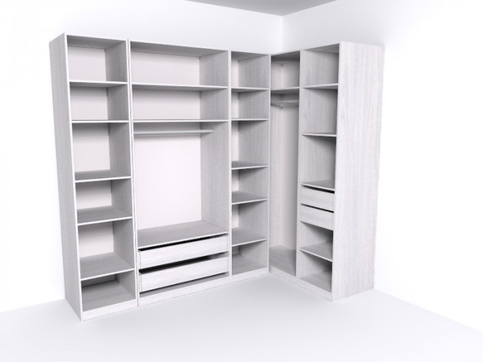 Гардеробная Рум. Комплект 3.2, ясень