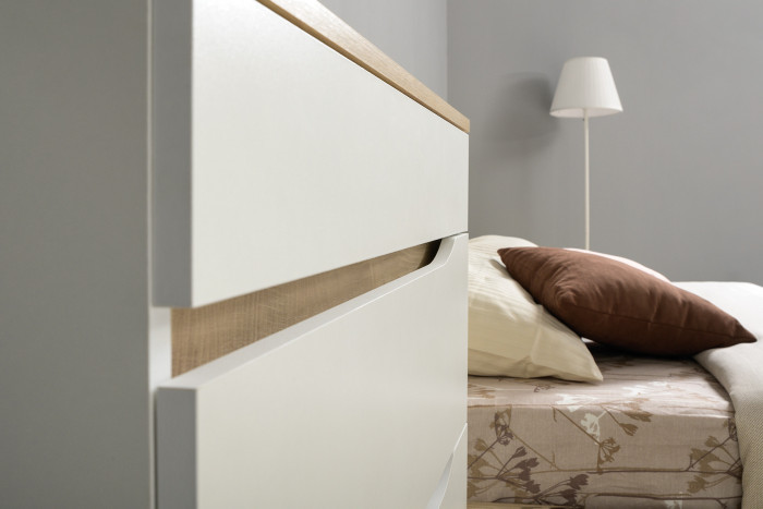 Муссон 13.97 Комод + 13.97 Комод, белый/дуб эндгрейн элегантный