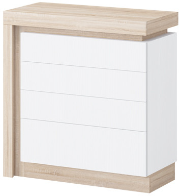 Астра Комод №1, Белый глянец/Сонома