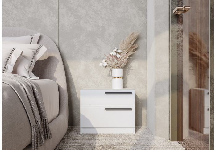 Тумба прикроватная ТБ-12 Айрон, белый