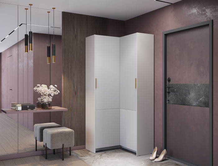 Шкаф угловой "Пандора" ШКУ-07, Кашемир/Айриш MF03