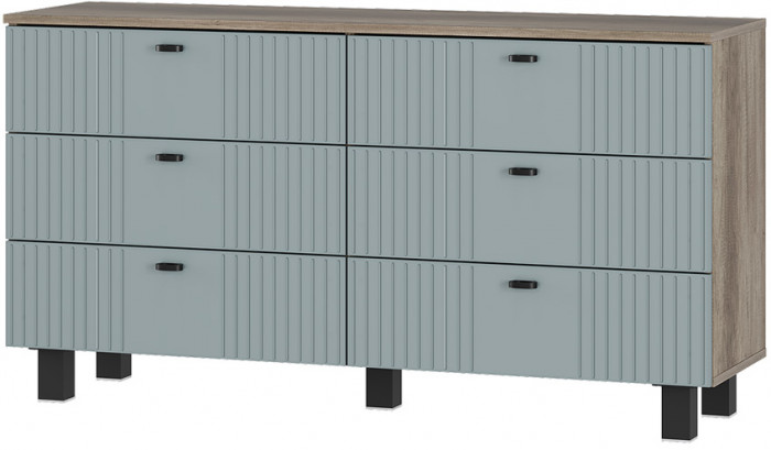 Комод "Олива" КМ-04 Дуб каньон/МФ11 Шарли бриз