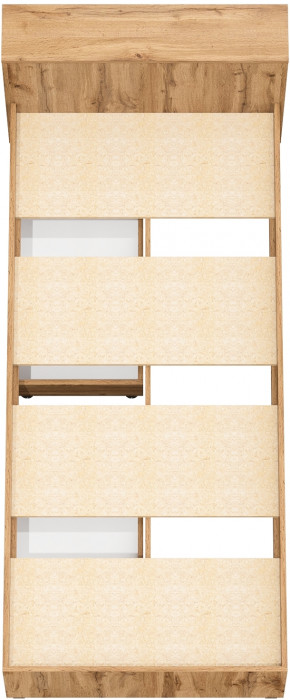 Ксения Кровать с ящиками 0900, дуб вотан/белый