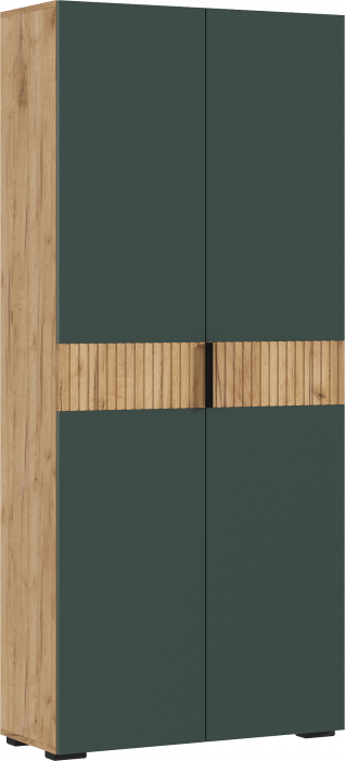 Роджинамиф Шкаф 2-х створчатый, Дуб крафт/Изумрудный