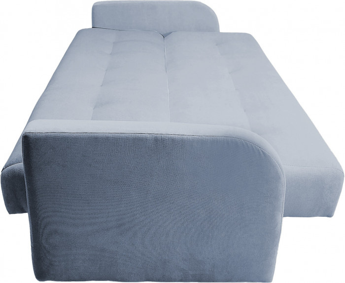 Диван-книжка Лондон Люкс, 140х190, велюр серый