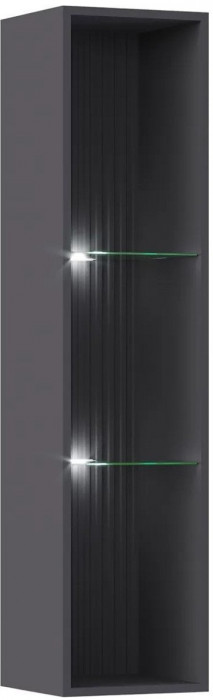 Оливия Шкаф навесной открытый (Графит, Графит Софт)