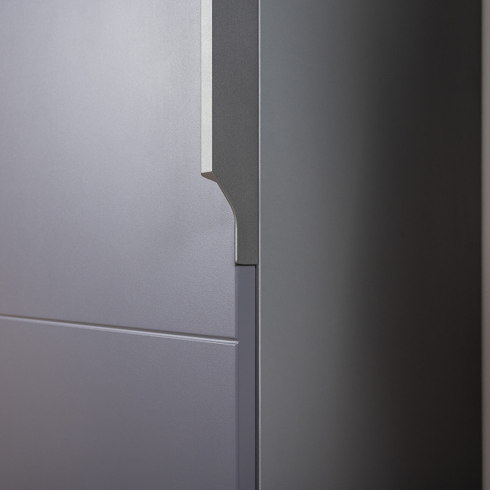 Октава Прихожая 14, серый графит/дуб крафт золотой/фасады МДФ серый графит