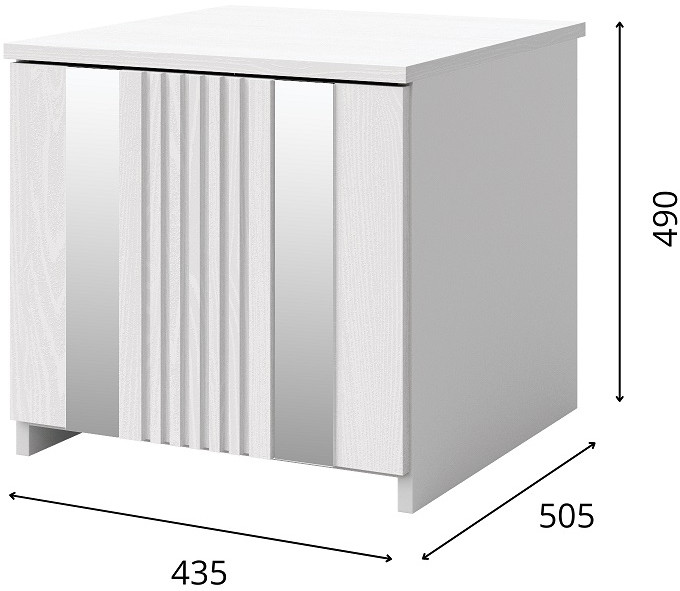 Модульная спальня "Харди", композиция 2 - Белый текстурный/Ясень белый