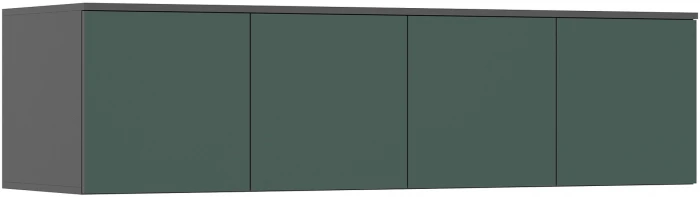 Норд Антресоль к шкафу 1600, Графит/Изумрудный