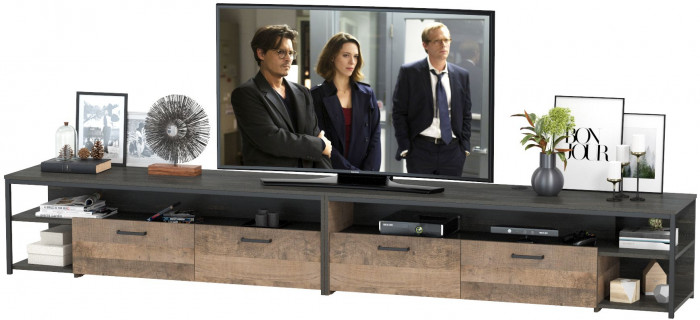 Трувор 13.70 Тумба под ТВ + 13.70 Тумба под ТВ, дуб гранж песочный/интра