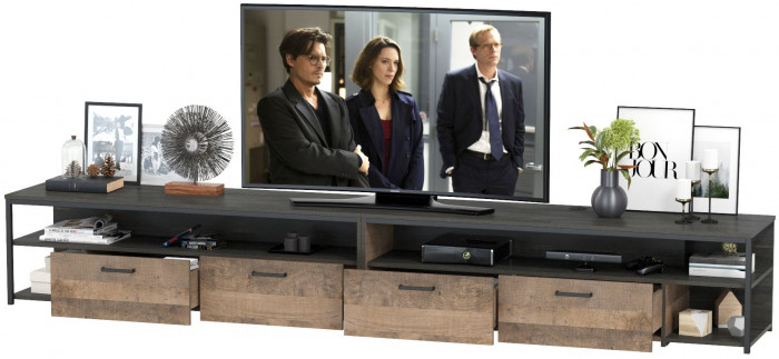 Трувор 13.70 Тумба под ТВ + 13.70 Тумба под ТВ, дуб гранж песочный/интра